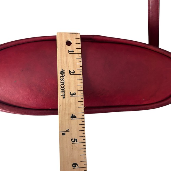 COACH 9976 Vintage Old Red Leather Hobo Shoulder Bag USA Money Western 90's Med - Picture 11 of 16